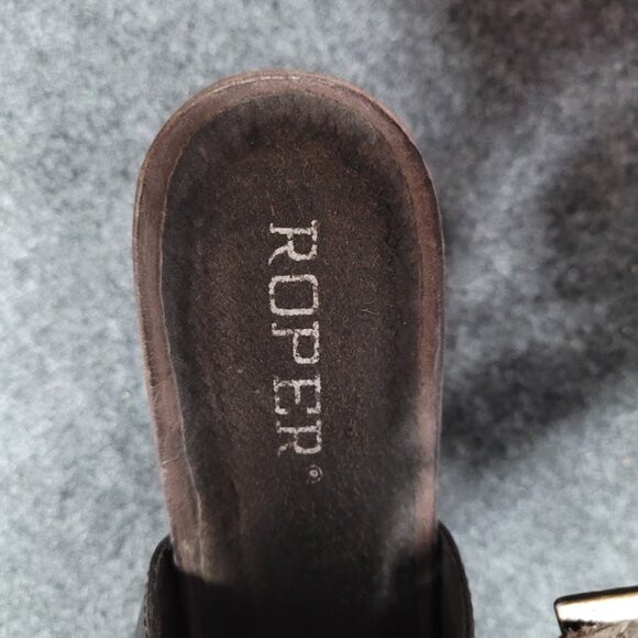 ROPER Mika Floral Leather Peep Toe Shootie Pumps Sandal Sz 10 - Picture 11 of 15